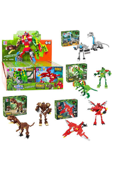 LEAN Cuburi de construcție, Robot și Dinozaur 2 în 1, 23560