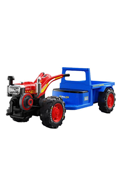 Kinderauto Tractor electric de plimbare cu remorcă