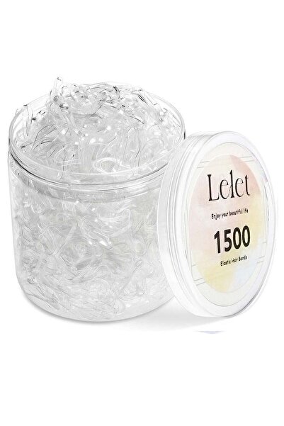 LELEE Lelet 1500 Pcs Clear Transparent Mini Elastic Hair Ties – Soft Rubber B...