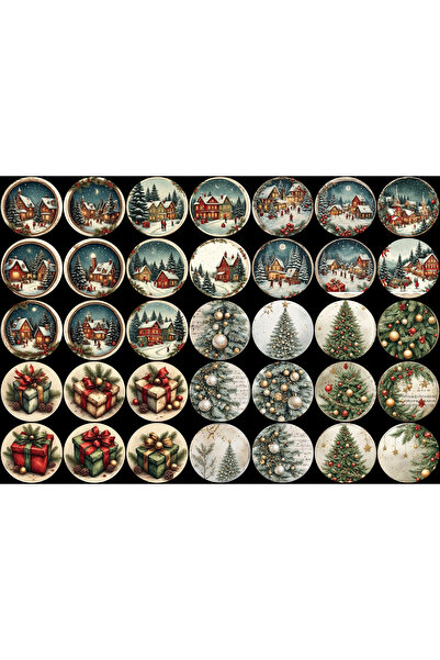 TELLGRAF Christmas Themed Sticker Set (21X30 cm 1 Set)