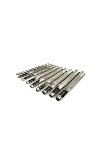 GEKO Set de perforatoare pentru piele, 9 piese, G01821
