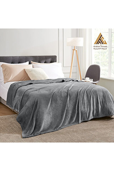 Arabian Threads Luxury Fleece Blanket – 170×210 cm | Ultra-Soft Blanket for One
