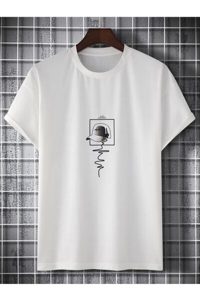 bellanova Unisex πολύχρωμο μπλουζάκι με στάμπα Oversize Streetwear Άνετη εφαρ...