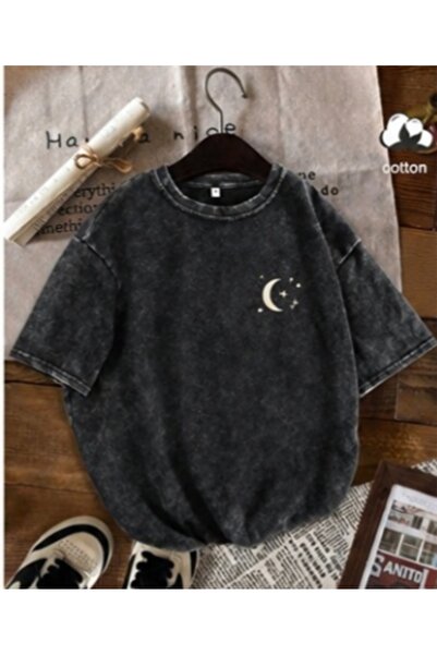 bellanova Unisex πολύχρωμο μπλουζάκι με στάμπα Oversize Streetwear Άνετη εφαρ...