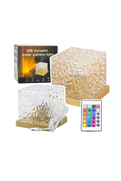 LEAN Lampă de veghe LED cu 16 culori RGB, telecomandă, 11,5 x 11,5 cm, 27710