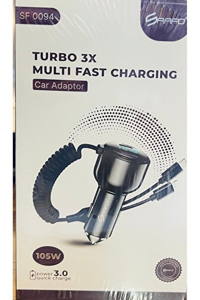 saffo TURBO 3x multi fast car Charging (105W)