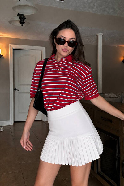 oshebu Women's Pleated Mini Skirt