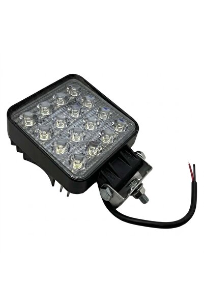 EMIR Traktör ve İş Makinesi Çalışma Farı Kare 16 Led 48W 12V-24V