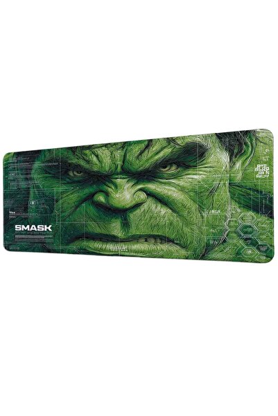 gxe.art Hulk Green Technological Blueprint 40x90 cm Gaming MousePad Αντιολισθ...