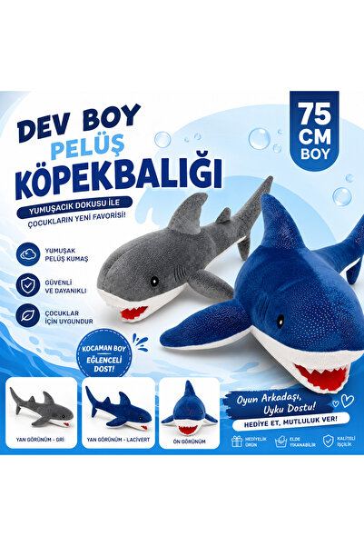 İyem Peluş Köpek Balığı Uyku Arkadaşı- 75cm