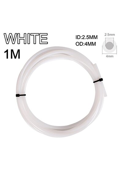 Choice3 أنبوب بودن أبيض من مادة PTFE بطول 1 متر، قطر داخلي 2.5 مم، قطر خارجي ...