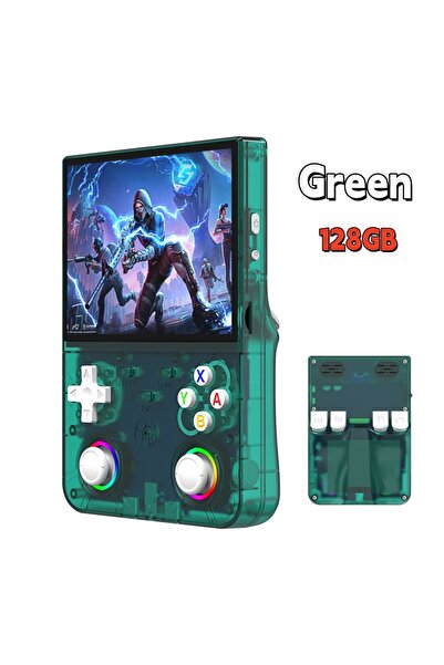 choice2 Green 128GB New R36 Ultra X Handheld Retro Video Game Console IPS Scr...