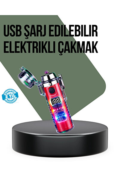 Epilons Güç Göstergeli Şarjlı Fenerli Usb Elektrikli Çakmak