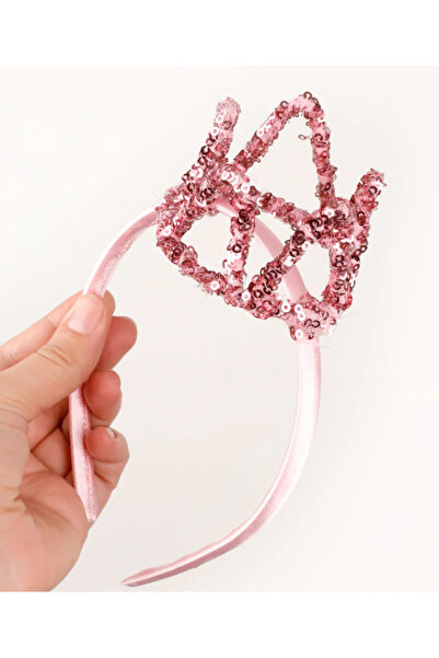 Le Mabelle Fuchsia Sequined Little Queen Girl's Crown