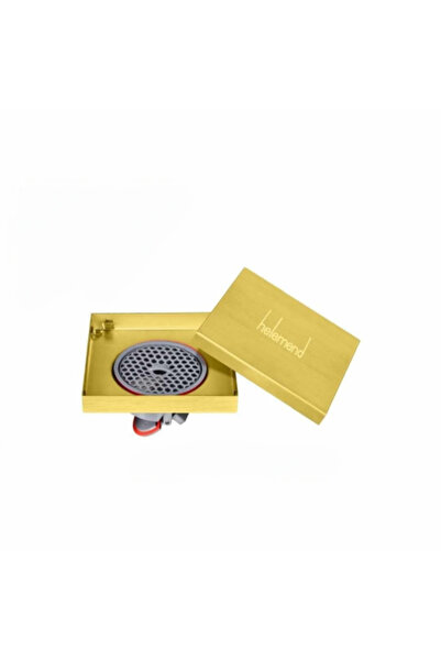 helemebd Square Tile Floor Drain with Anti-Odor and Insect Trap 20X20 cm Gold...