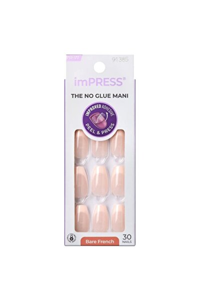Kiss Impress Nails Genuine- Bare French Medium Ifb02C