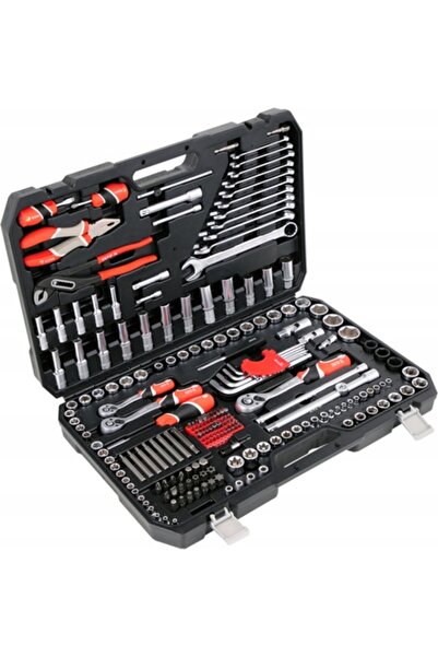 VOREL by YATO YATO SET XXL 225 piese CHEI DE CAPETE 1/4" 3/8" 1/2" CAPETE PLA...