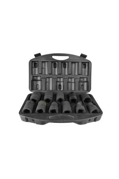 GEKO Set de chei tubulare de impact de 1 inch pentru cheie cu clichet de impa...
