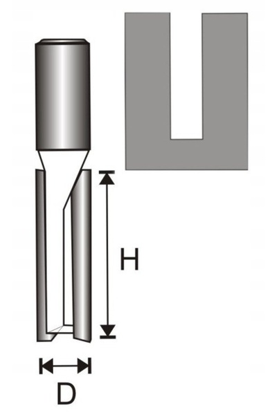 dedra Freză de capăt cu 2 tăișuri, coadă lungă T12 D10 H50MM - DED07F031C