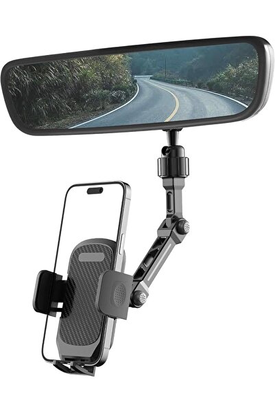 Generic Rear View Mirror Phone Holder, 360° Rotation, Aluminum Mount for All ...