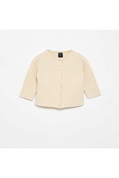 KIABI Plain Fine-Gauge Knit Cardigan WHITE