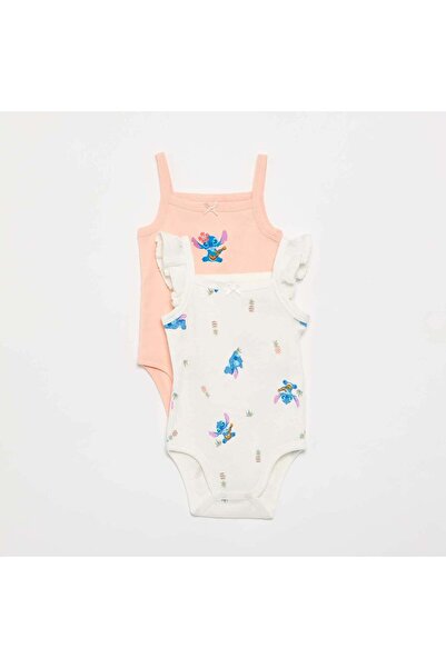 KIABI Set of 2 'Disney' Sleeveless Bodysuits WHITE