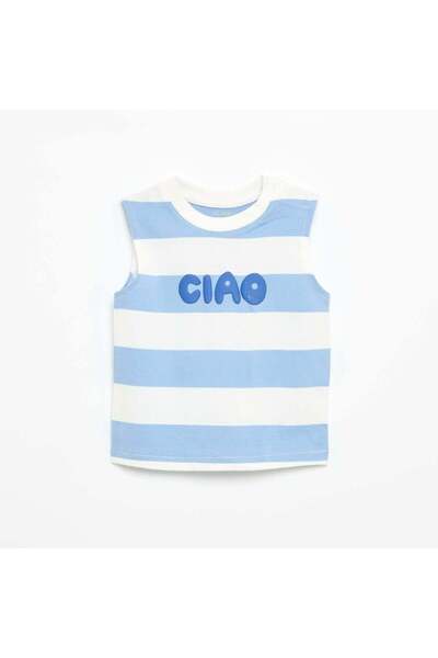 KIABI Printed Tank Top BLUE