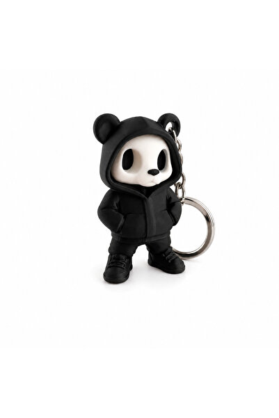 Yapı3D Cute Hooded Dog Figure Keychain Decorative Hard Plastic Bag and Key Accessory