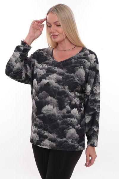QRUVAZE Plus Size V-Neck Slim Knitwear