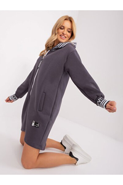 Relevance Women's Sweatshirt, RELEVANCE, Cotton, Long Sleeve, Graphite, model...
