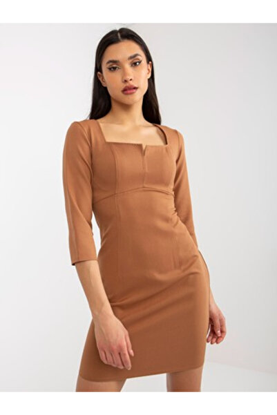 LAKERTA Rochie Dama, LAKERTA, Bumbac, Rochie creion, Camel, model LK-SK-50907...