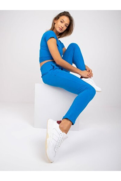 Basic Feel Good Pantaloni Trening Dama Lunga, Sport, BASIC FEEL GOOD, Albastr...
