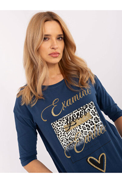 CALİMERA Bluza Dama, Calimera, Bumbac, Maneca 3/4, Albastru inchis, model CLM...