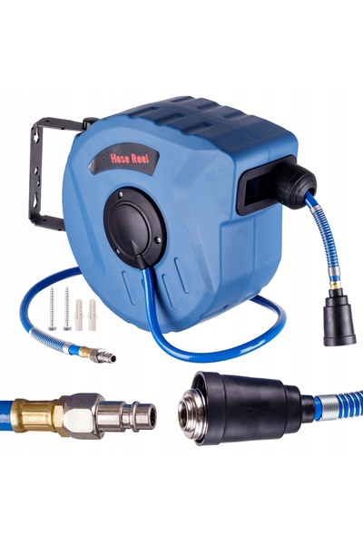 TC Technic Derulator pneumatic automat, furtun 10m + 1m, cu conectori rapizi,...