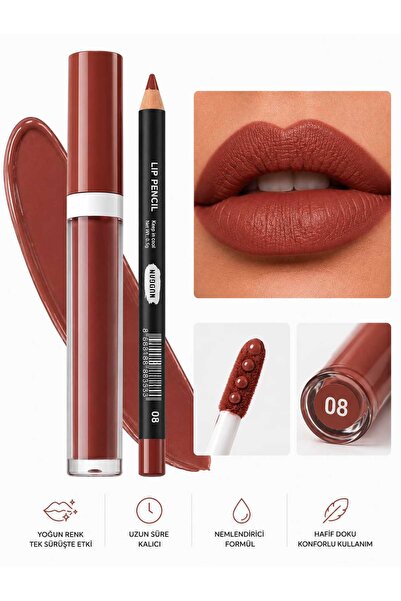 VitaMood Yaşam Liquid matte lipstick and lip liner set | intense color, long-...