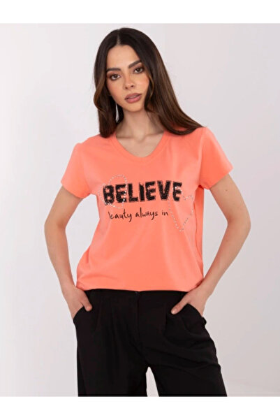 CALİMERA Women 't-shirt shirt, Calimera, Cotton, Short Sleeve, Coral, model C...