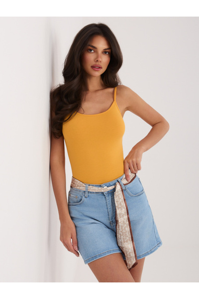 Basic Feel Good Women's Top, BASIC FEEL GOOD, Cotton, With straps, Light oran...