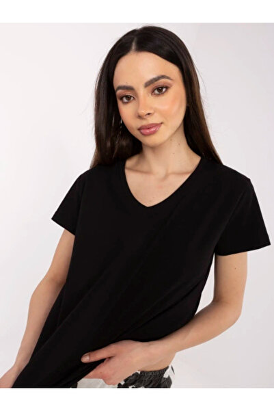 Basic Feel Good Tricou Dama, BASIC FEEL GOOD, Bumbac, Maneca scurta, Negru, m...
