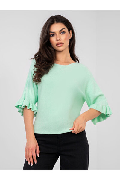 Italy Moda Pulover Dama, ITALY MODA, Viscoza, Maneca 3/4, Menta, model IT-SW-...