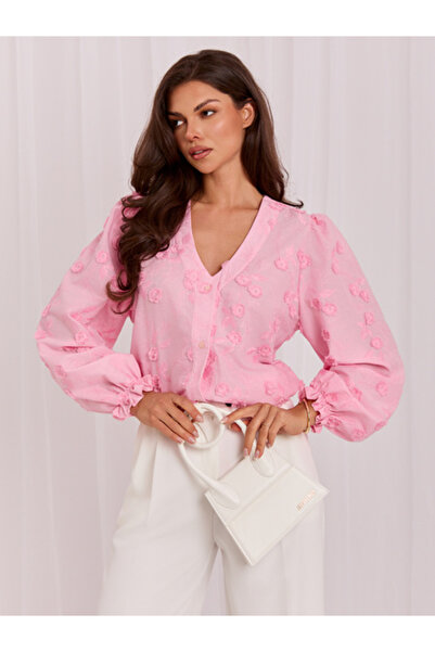 LAKERTA Women's Shirt, LAKERTA, Cotton, Long Sleeve, Light Pink, model LK-KS-...