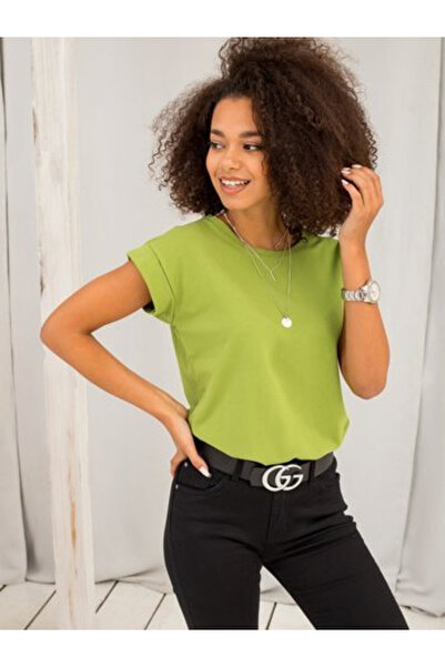 Basic Feel Good Tricou Dama, BASIC FEEL GOOD, Bumbac, Maneca scurta, Verde de...