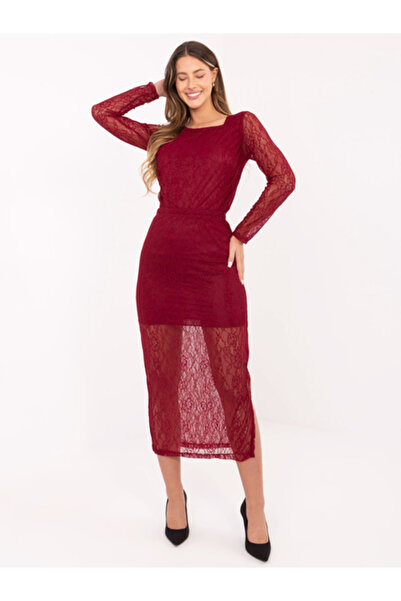rue parıs Fusta Dama, RUE PARIS, Nailon, Ajurat, Bordo, model MI-SD-122436.60