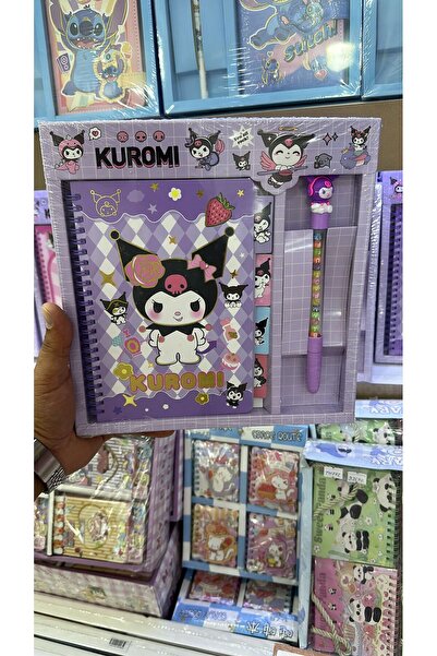 HEPBİMODA Kuromi Kalem Ve Defter Seti Okul Öncesi Set Kendinden Ayraçlı Defter