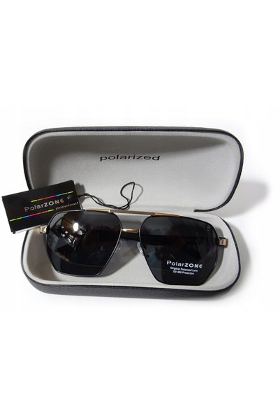 PolarZone Ochelari polarizați pentru bărbați, metalici, stil pilot, filtru UV...