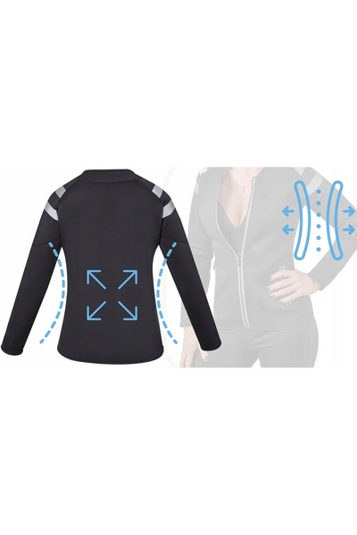 Fit4Med Tricou termoactiv de damă, negru, mărimea S, cu mânecă, cu uscare rap...