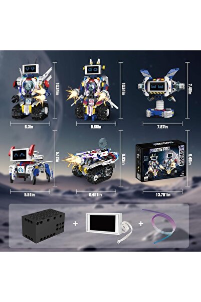 Zosudull Robot RC, blocuri de construcție, programare, cadou - APP + Telecoma...