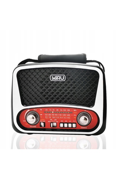 Miruca Radio FM retro de bucătărie, cu fir, alimentat cu baterii, cablu inclu...