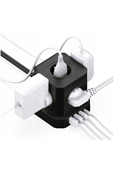 VOOMY 9 în 1 CUBE Prelungitor 5x Prize + 3x USB + 1x USB-C 16A 4000W 2m CE