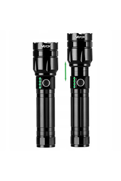 Vayox LATARKA Lanternă LED tactică reîncărcabilă militară cu zoom 30W USB-C P...