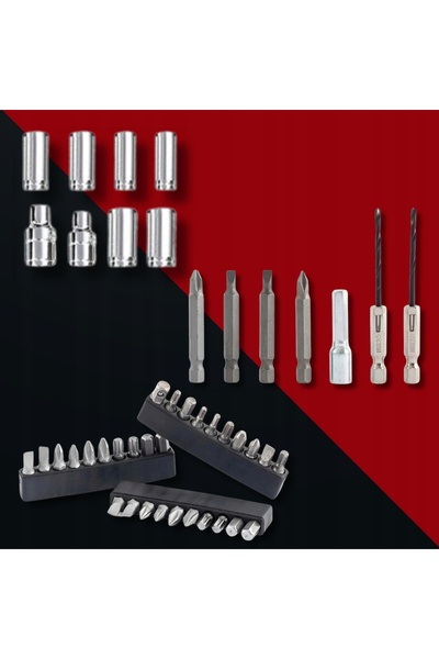 Hilda Șurubelniță electrică cu acumulator, cu LED, set în valiză